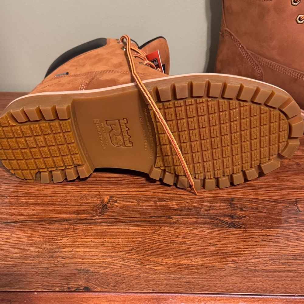 NWT Timberland Pro Max Trax Men's Tan Leather Boots - Picture 5 of 6